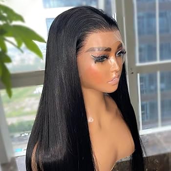 Natural straight closure wig