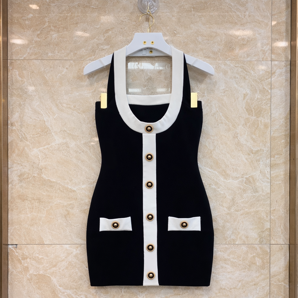 Midnight Contrast Dress