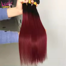 99J Wine red bundle brazilian human hair