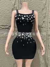 Black Sparkly Sequin Mini Dress