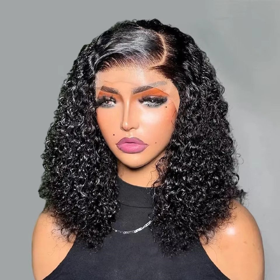 Glueless Short Curly Bob Lace Front Wig