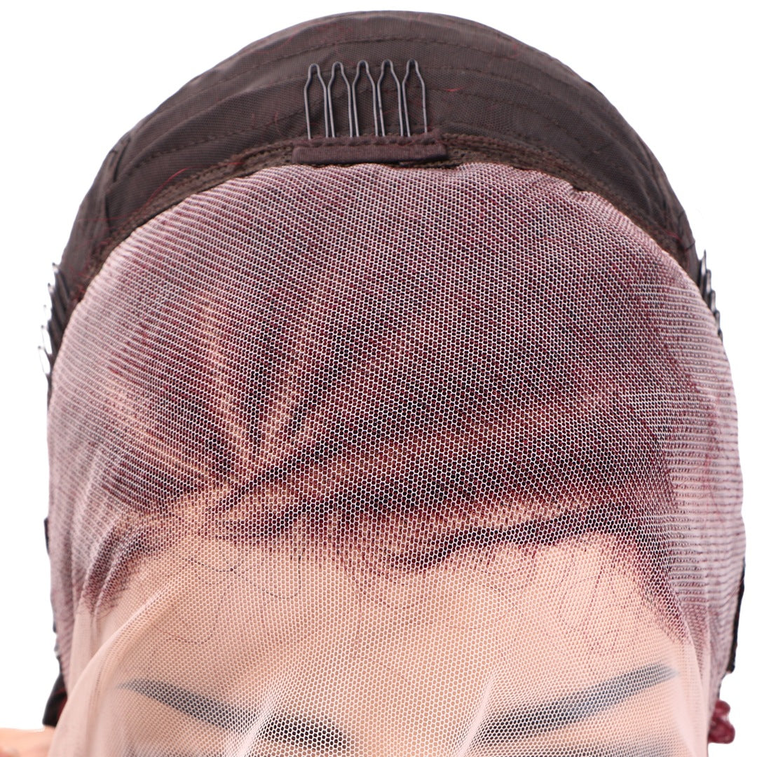 Afro Curly Braided Lace Frontal Wig