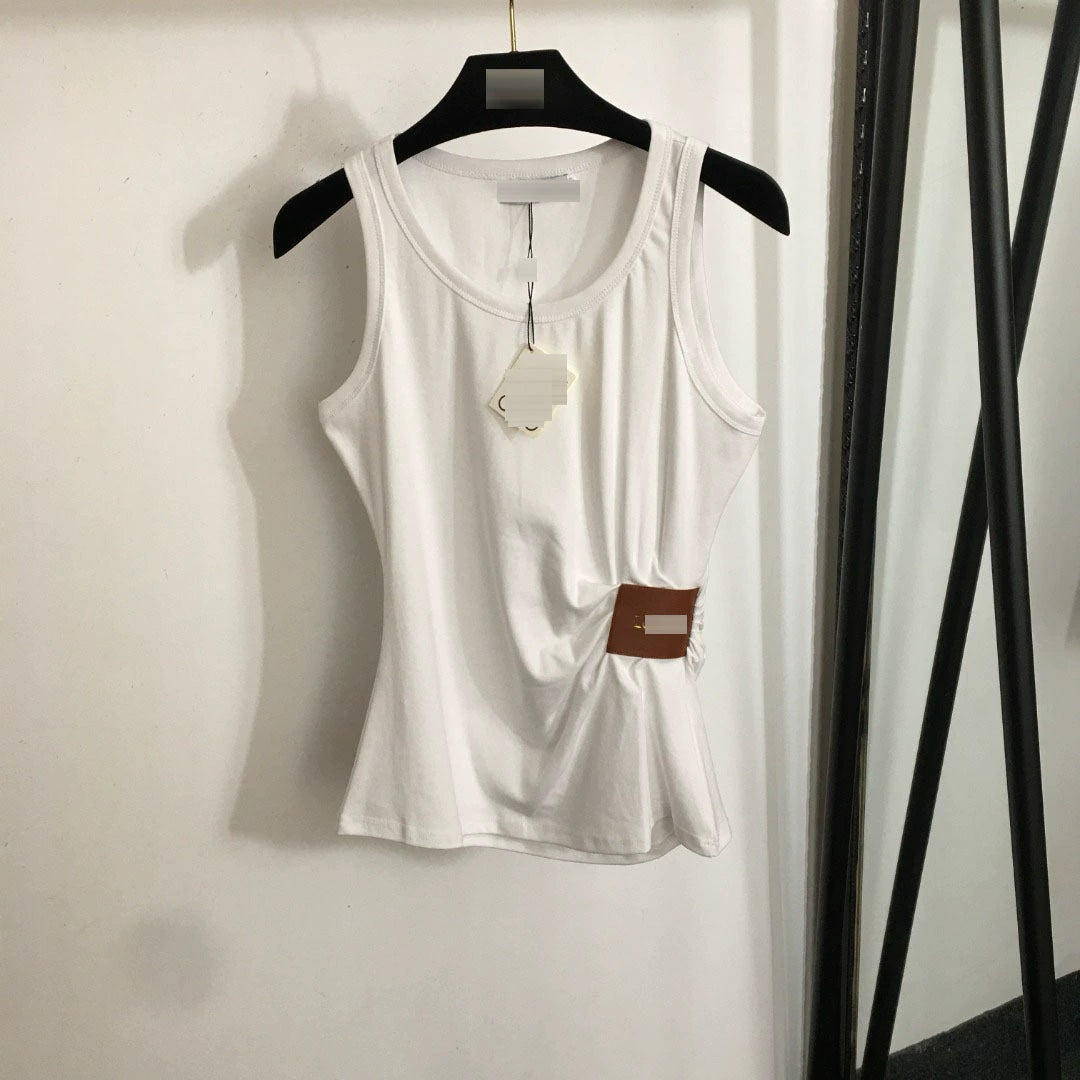 Cinched Waist Knit Tee for Women