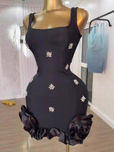 Diamond Ruffle Mini Dress