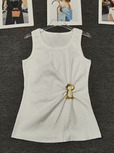 Cinched Waist Knit Tee for Women