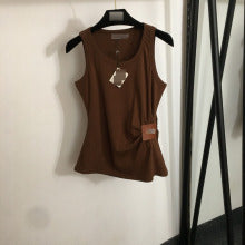 Cinched Waist Knit Tee for Women