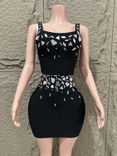 Black Sparkly Sequin Mini Dress