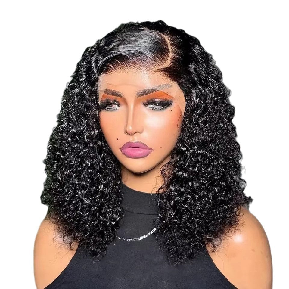 Glueless Short Curly Bob Lace Front Wig