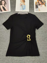 Cinched Waist Knit Tee for Women