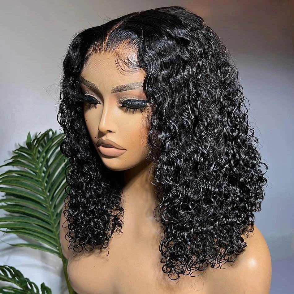 Glueless Short Curly Bob Lace Front Wig