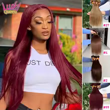 99J Wine red bundle brazilian human hair
